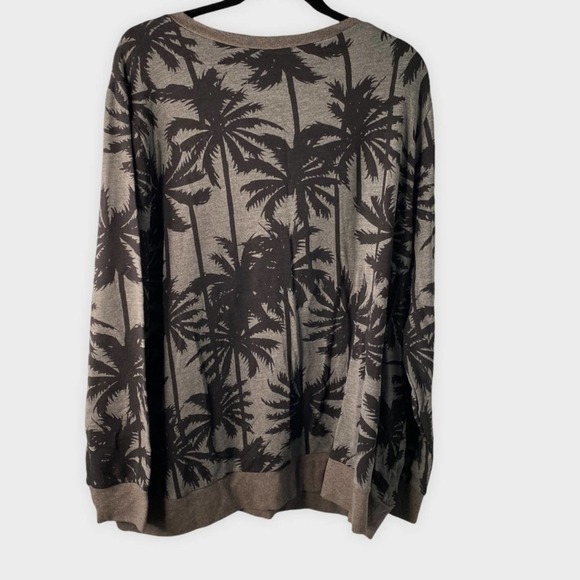 TORRID GRAY MICRO MODAL SKULL PALM TREE SLEEP SWEATSHIRT SIZE 3X NWT - Picture 6 of 7